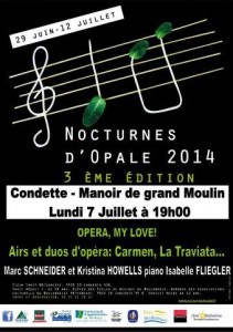 affiche concert Nocturnes d'Opale 2014 7 juillet