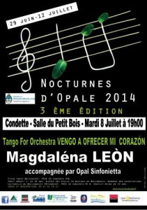affiche concert Nocturnes d'Opale 2014 8 juillet