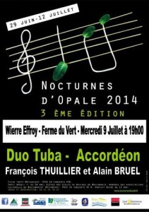 affiche concert Nocturnes d'Opale 2014 9 juillet